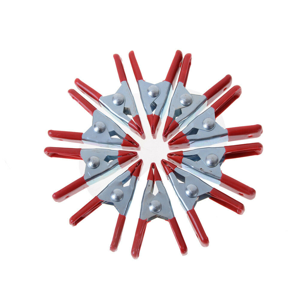 10PCS Metal Spring Clamps 2" Clip Soft Plastic Tips Grip Photos Craft  ~AUQ SJ