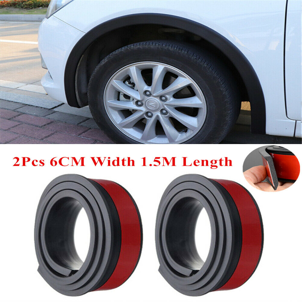 59''*2.36'' Car Wheel Eyebrow Extension Protection Fender Rubber Arch Extenders