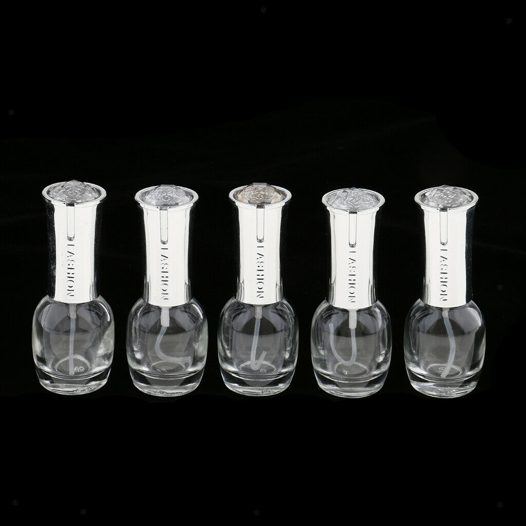 5 Pieces 10 Ml Clear Glass Spray Perfume Bottles, Small Empty Refillable