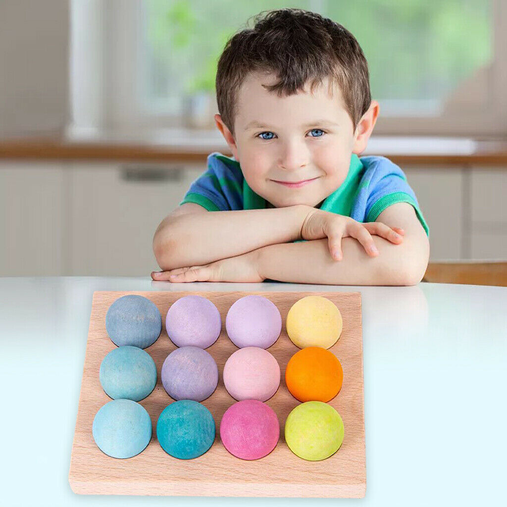Kids Wooden Ball Toys Numbers Counting Color Intelligence Development Gift