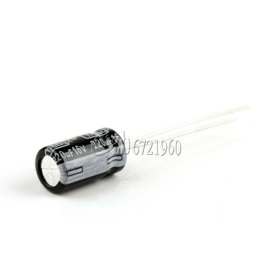 50PCS 220uF 16V 105C Radial Electrolytic Capacitor 6X7mm 6*7mm