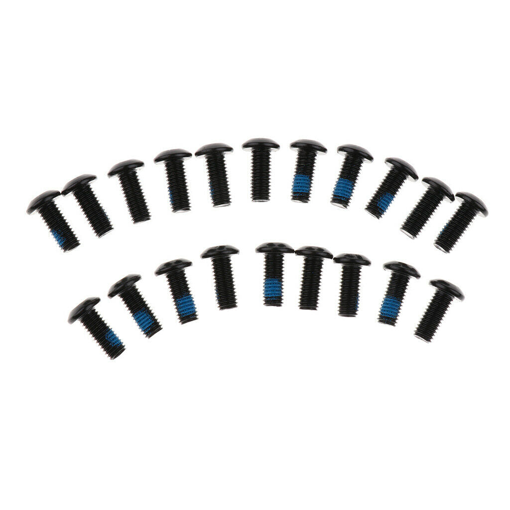20Pc Bike Disc Brake Rotor Steel Bolts Mountain Bike Bottle Screws M5 x 10mm