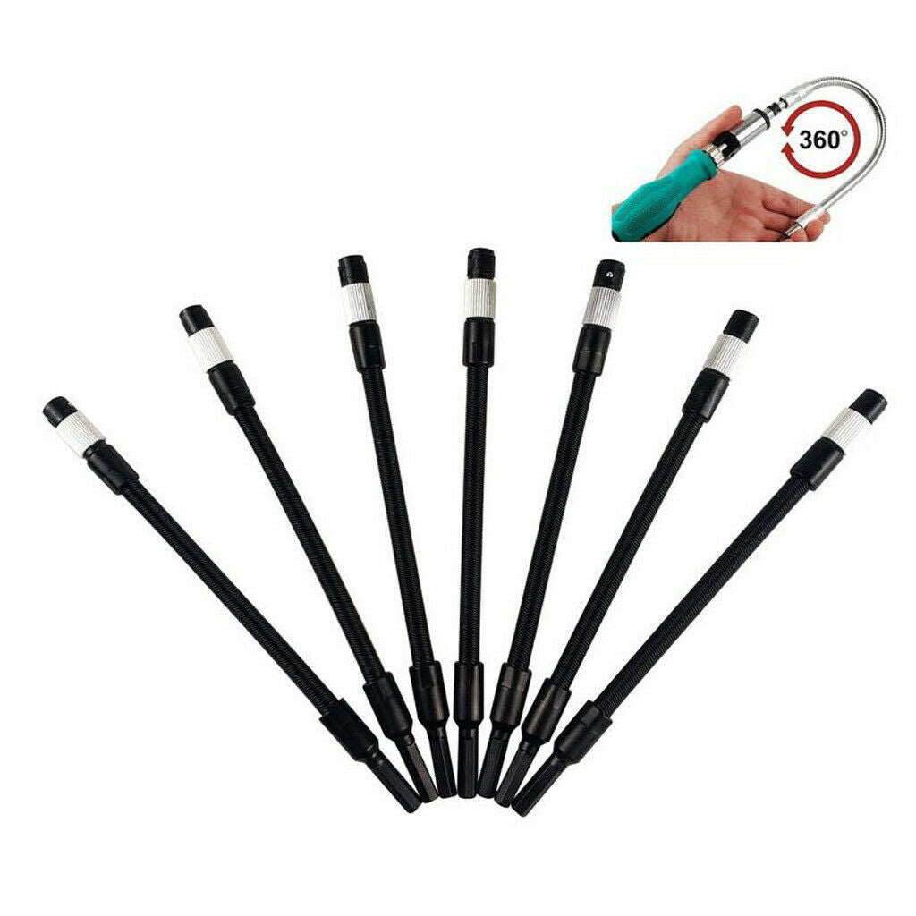 Drill Bit Holder 300mm/12'' 1/4" Hex Shank   Power Tool -BLK