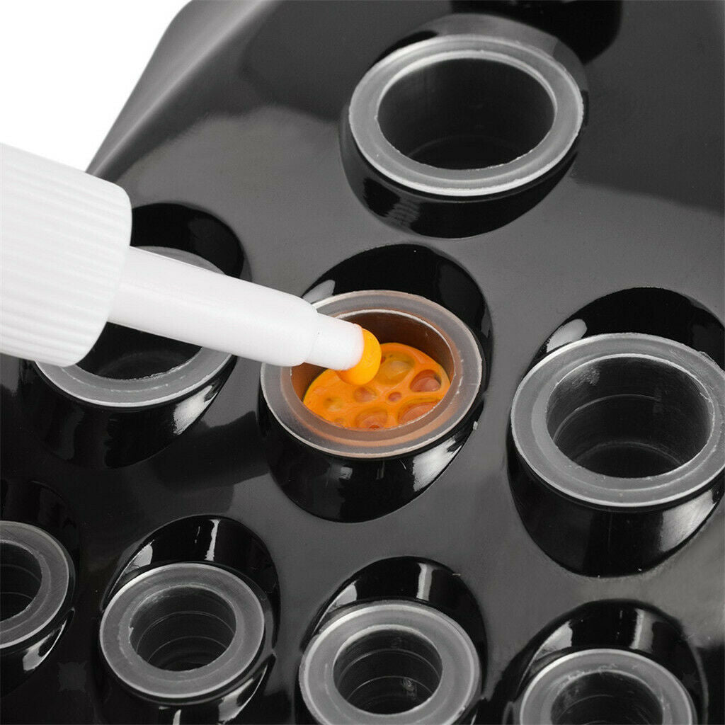 Plastic Tattoo Ink Cups Holder Rack 9 Holes Tattooing Pigment Caps Pen Stand