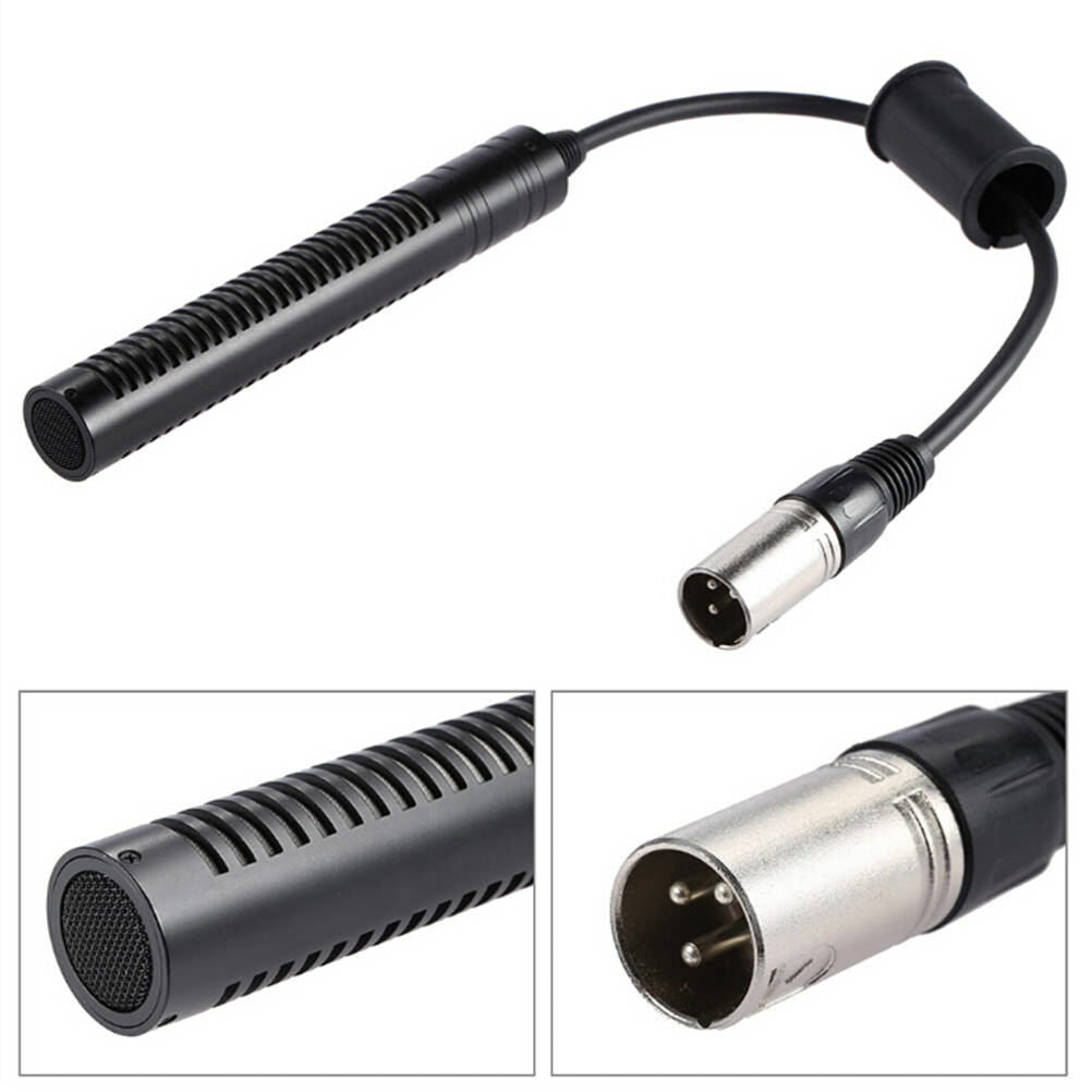 Shotgun DV Interview Mic Microphone Video Camera Camcorder XLR Cable ConferPFWF