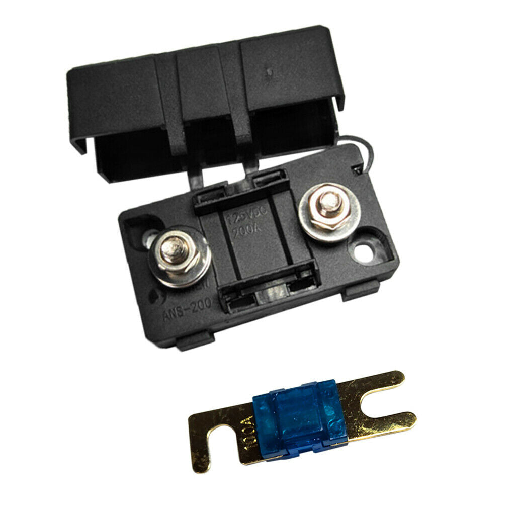 Automotive Car Mini ANS Fuse Holder Fusebox Block Dustproof Cover 80A+100A