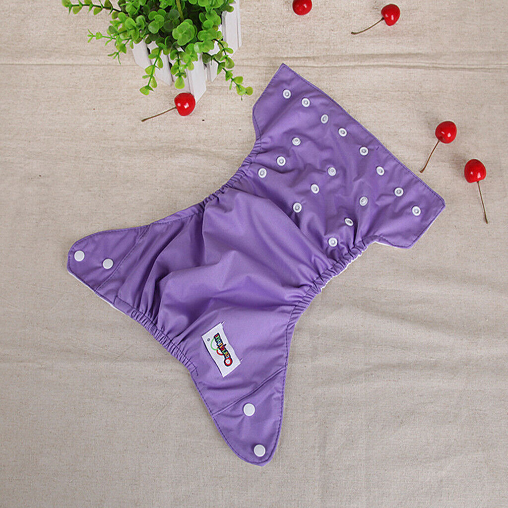Kids Cloth Diapers Waterproof Diaper Pants Breathable Nappy Diapers Purple