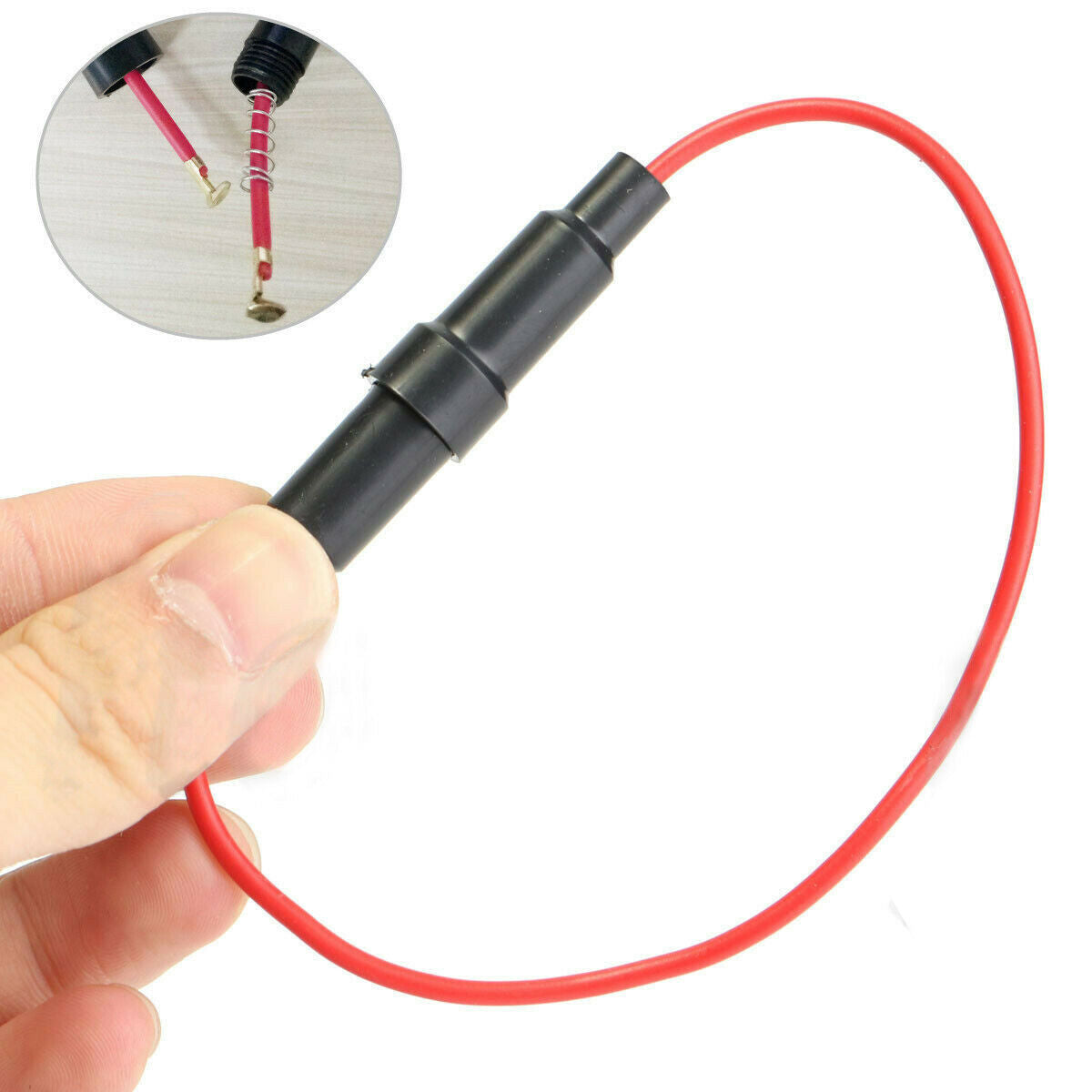 10X In Line 6x30mm Glass AGC Fuse Holder Splash Proof Screw Type Connector Cable