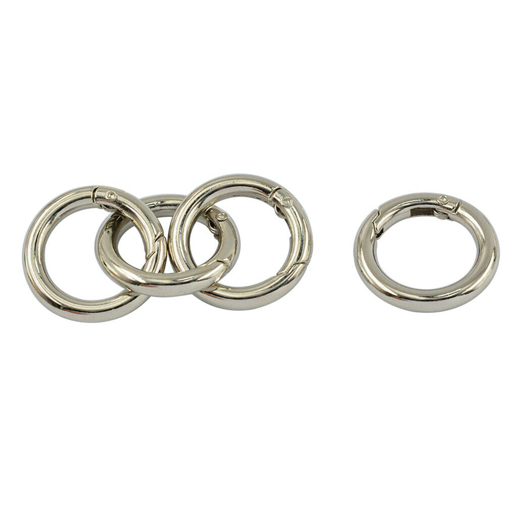 10pcs O Shaped Carabiner Spring Round Carabiners Clip Snap Hook Keyring Outdoor