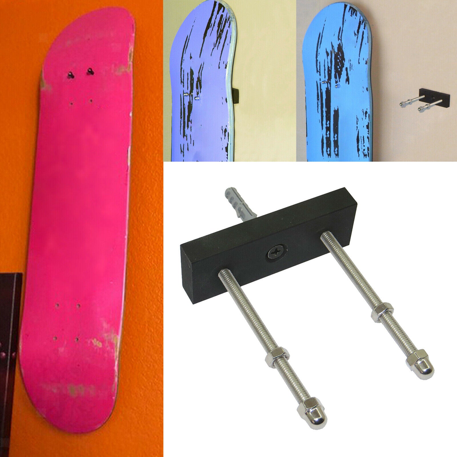 Skateboard Rack Premium Acrylic Save Space Floating Wall Room Decoration