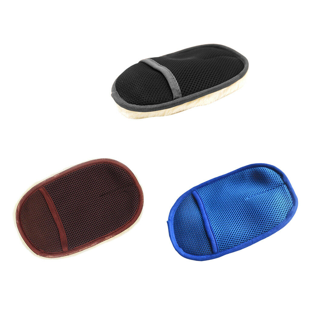 2x Car Care Washing  Artificial Wool Glove Pad Brush Cleaning Waxing Tool