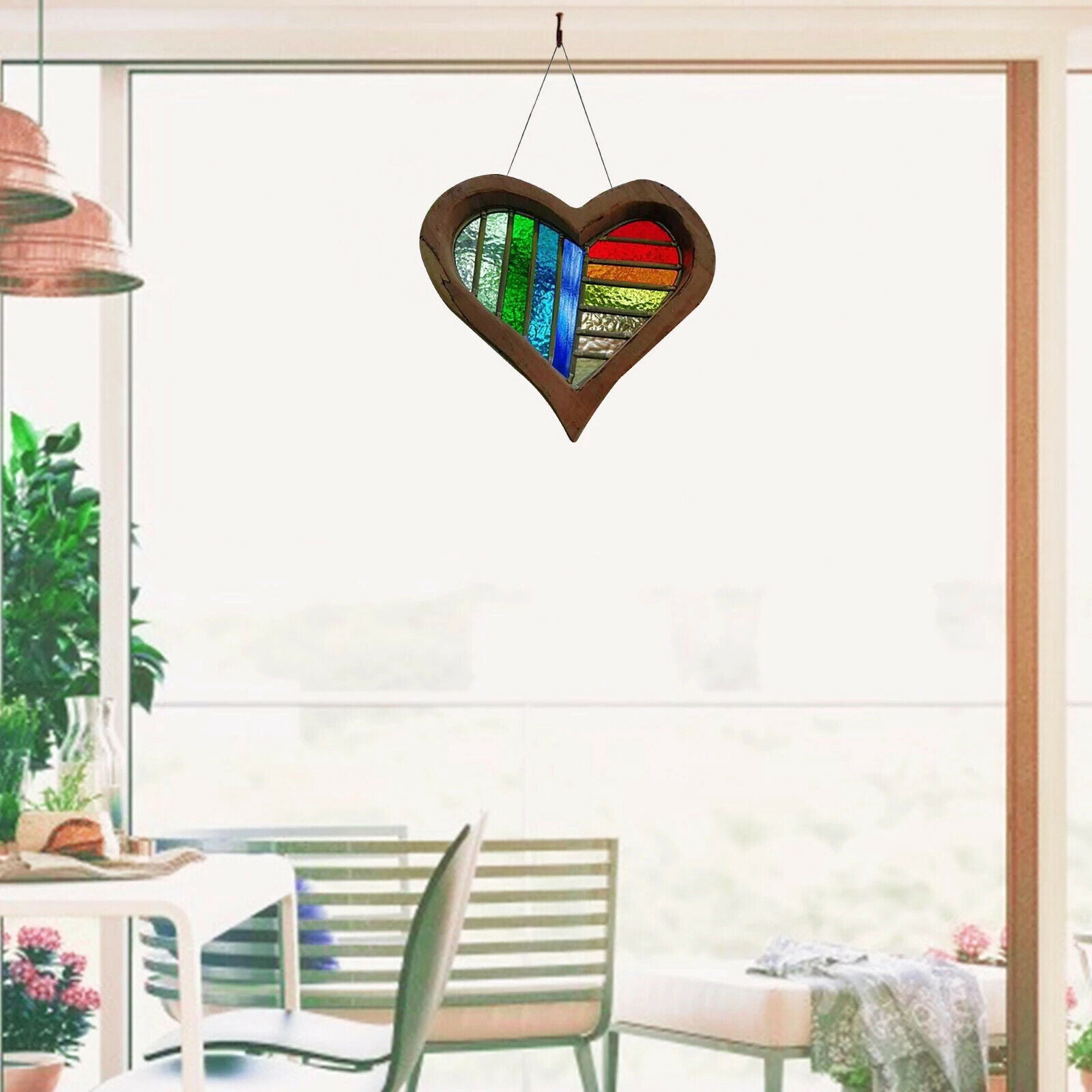 Sparkling Hanging Rainbow Ornament Pendant for Car Garden Wall Trees Decor