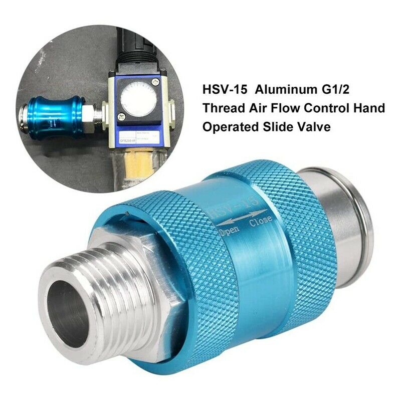 Hand Slide Valve HSV-15 1/2Inch Threaded Pneumatic Air Flow Control Valve AcceE7