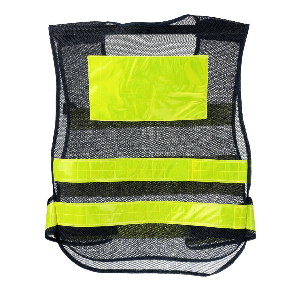 High Visibility Safety Vest Security Vest with Lime Reflective Stripes