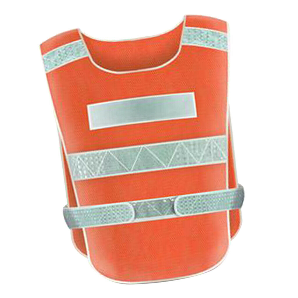 Orange Hi-Vis Reflective Safety Vest For Night Running Construction Protective