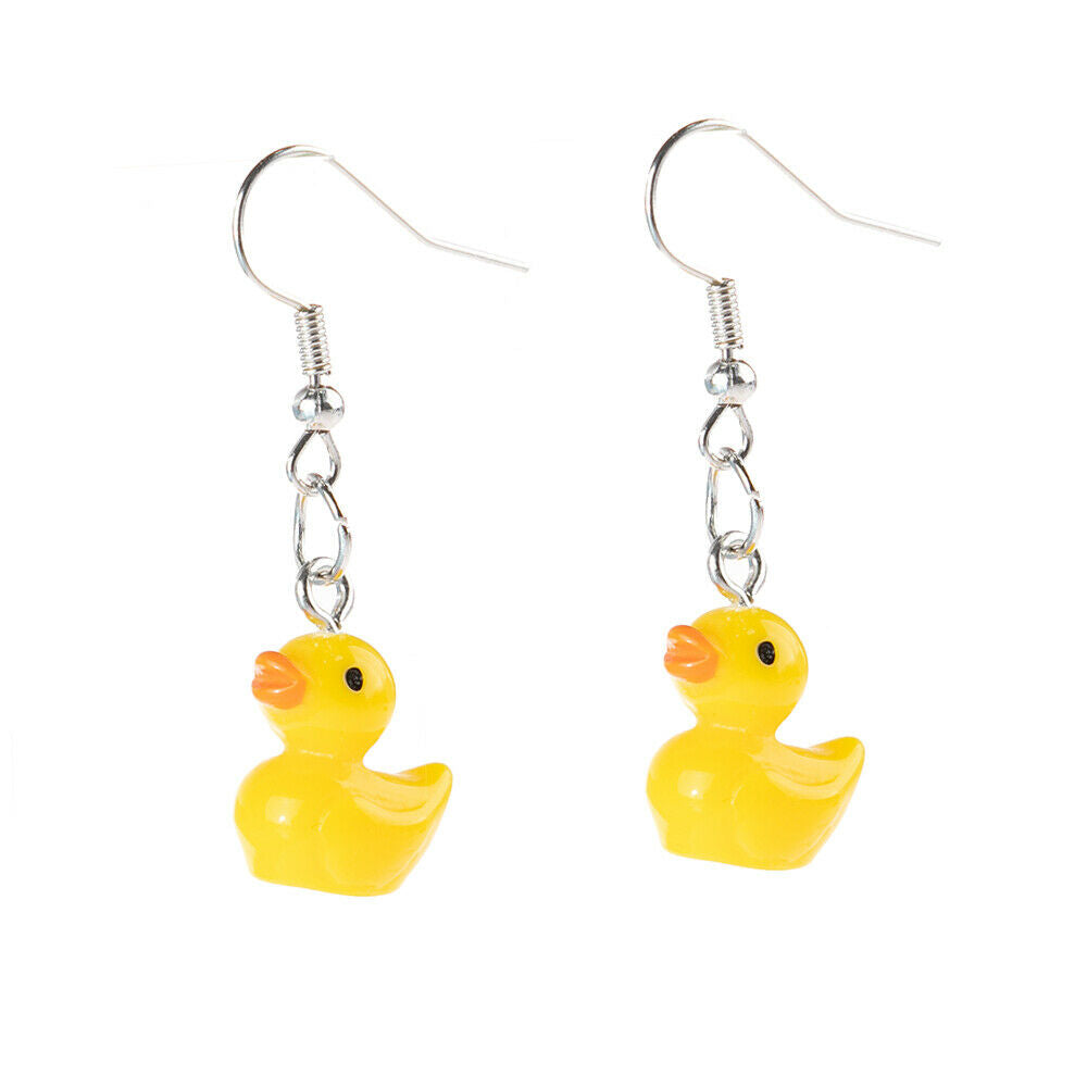 Cute Yellow Plastic Ducky Earring Yellow Duck Earrings Ducky Charms For Women