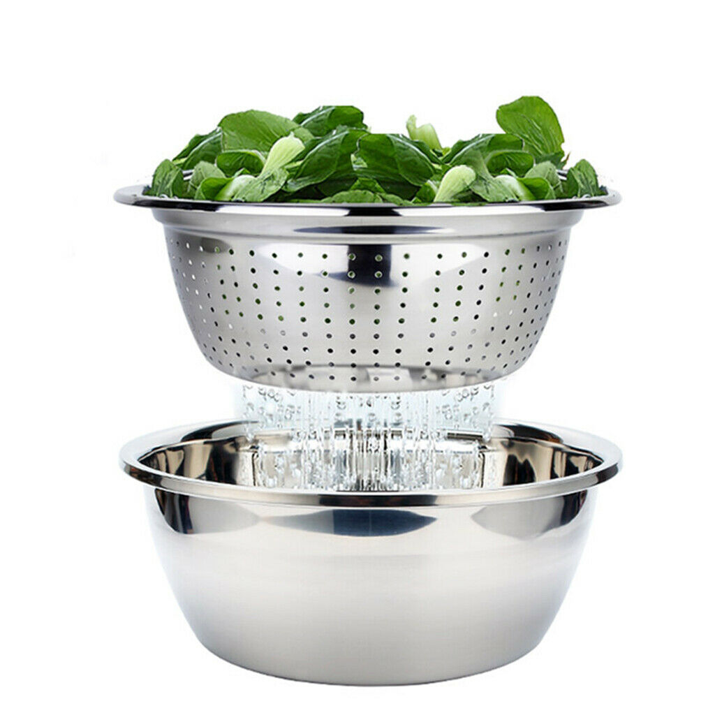Large Pasta Vegetable Strainer Colander Kitchen Rice Sifter Sieve 24cm