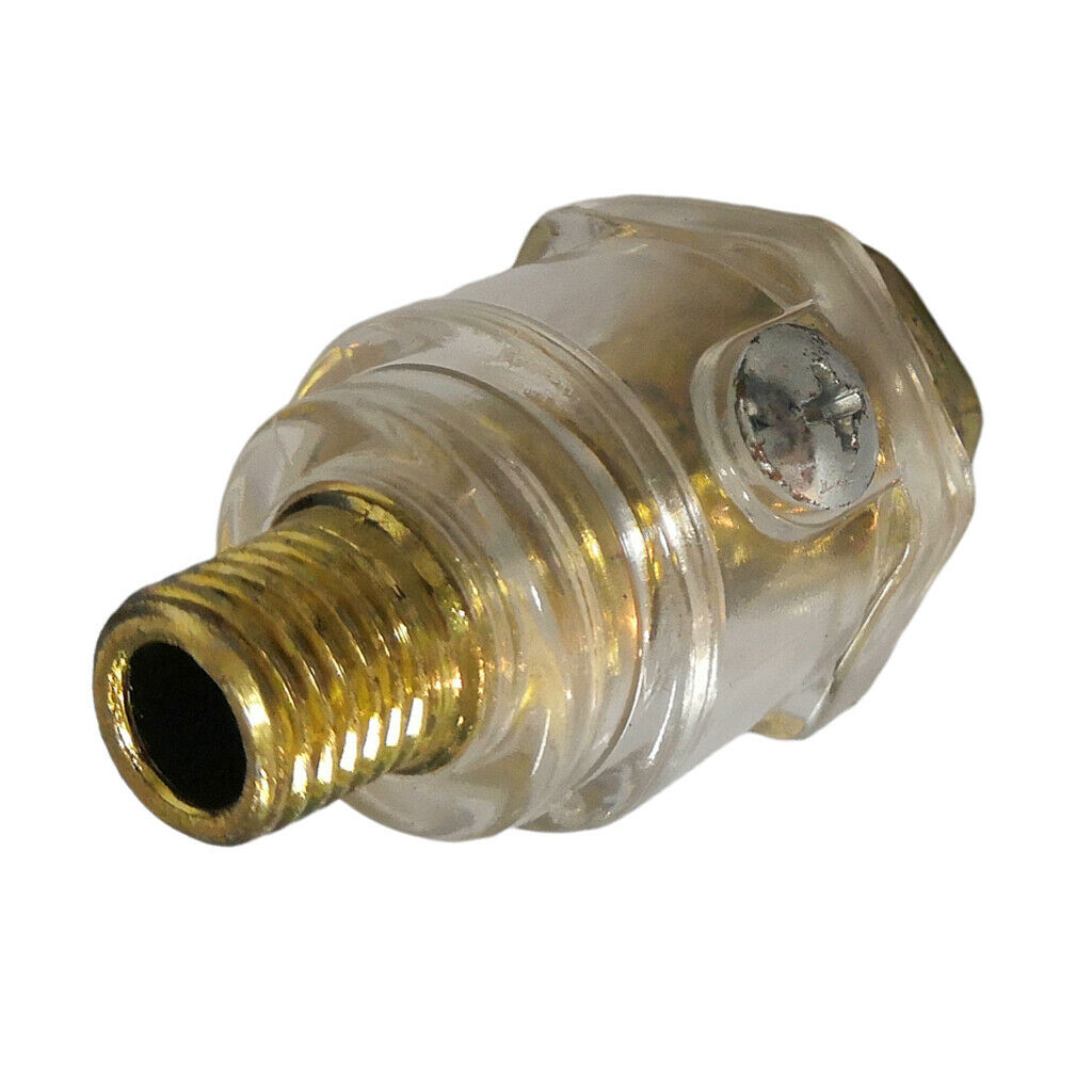 Solid 1/4'' NPT Line Brass Compressor Mini In-Line Oiler Air Lubricator Tool
