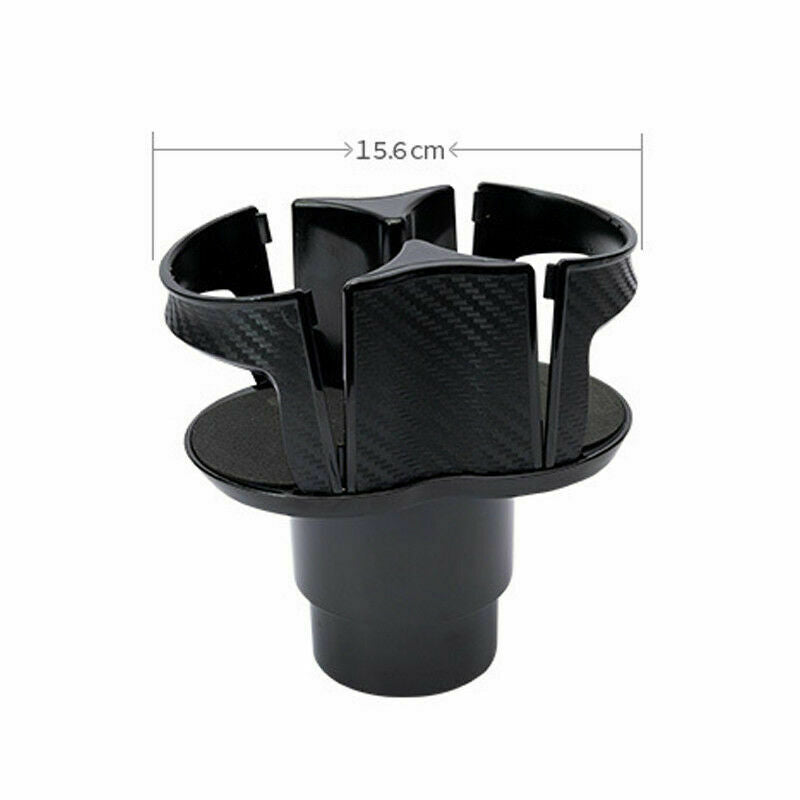 Car Center Console Multi Cup Holder Drinks Bottle Holder Case Carbon Fiber Color