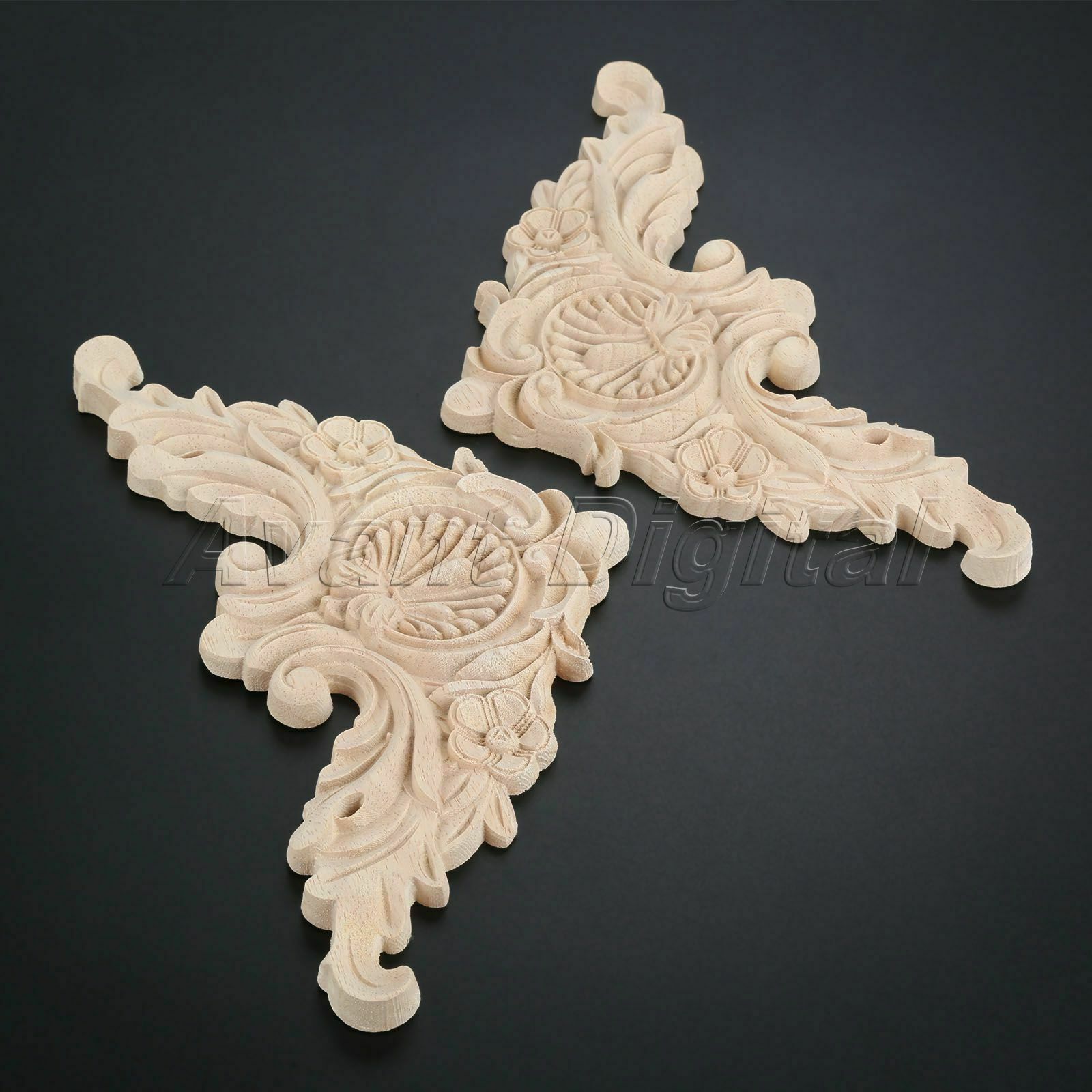 17*17cm European Home Decoration Corner Flower Onlay Applique Wall Door Cabinet