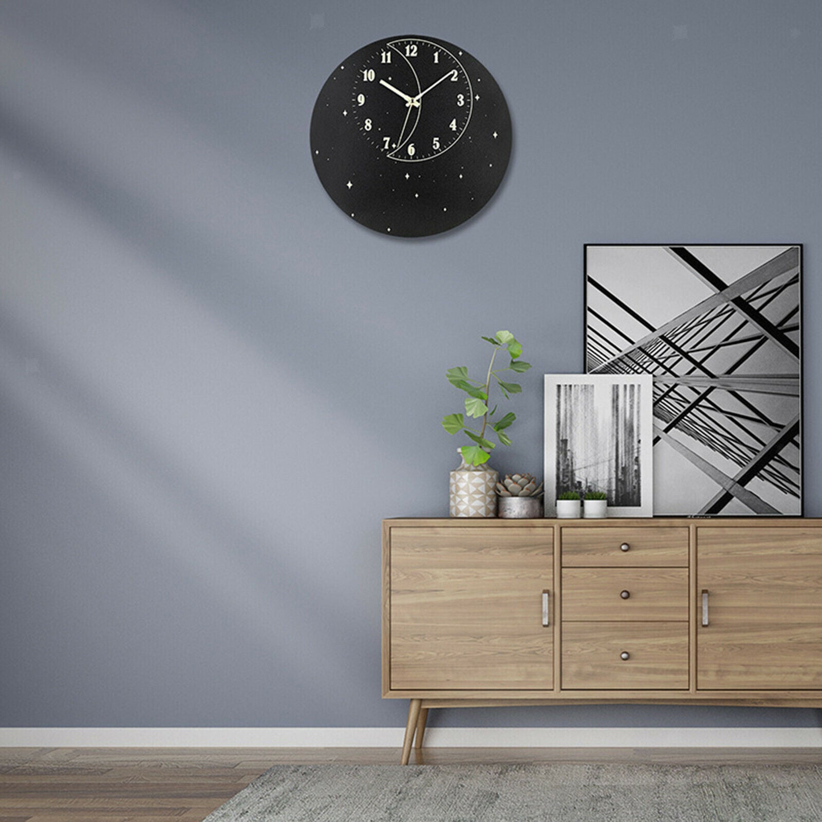 Luminous Wall Clock Excellent Accurate Sweep Movement for Bathroom Office