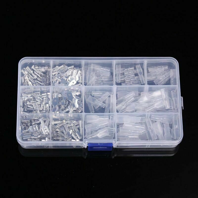 270pcs 2.8mm 4.8mm 6.3mm Male+Female Spade Crimp Terminal Connector Kit Auto Car