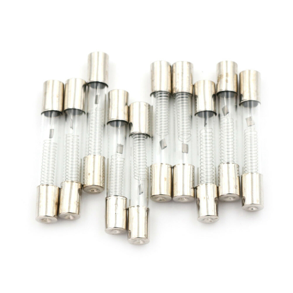 10Pcs 6 x 40mm Axial Glass 900mA 0.9A 5KV Fuse Tubes for Microwave Oven A Lt