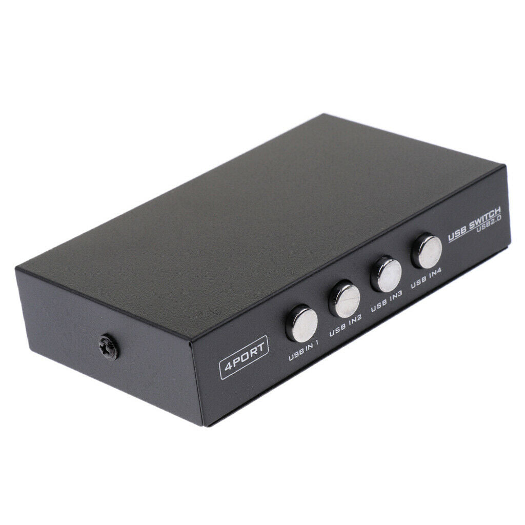 USB 2.0 Sharing Switch 4Port USB Peripheral Switcher Adapter Box Hubs   out