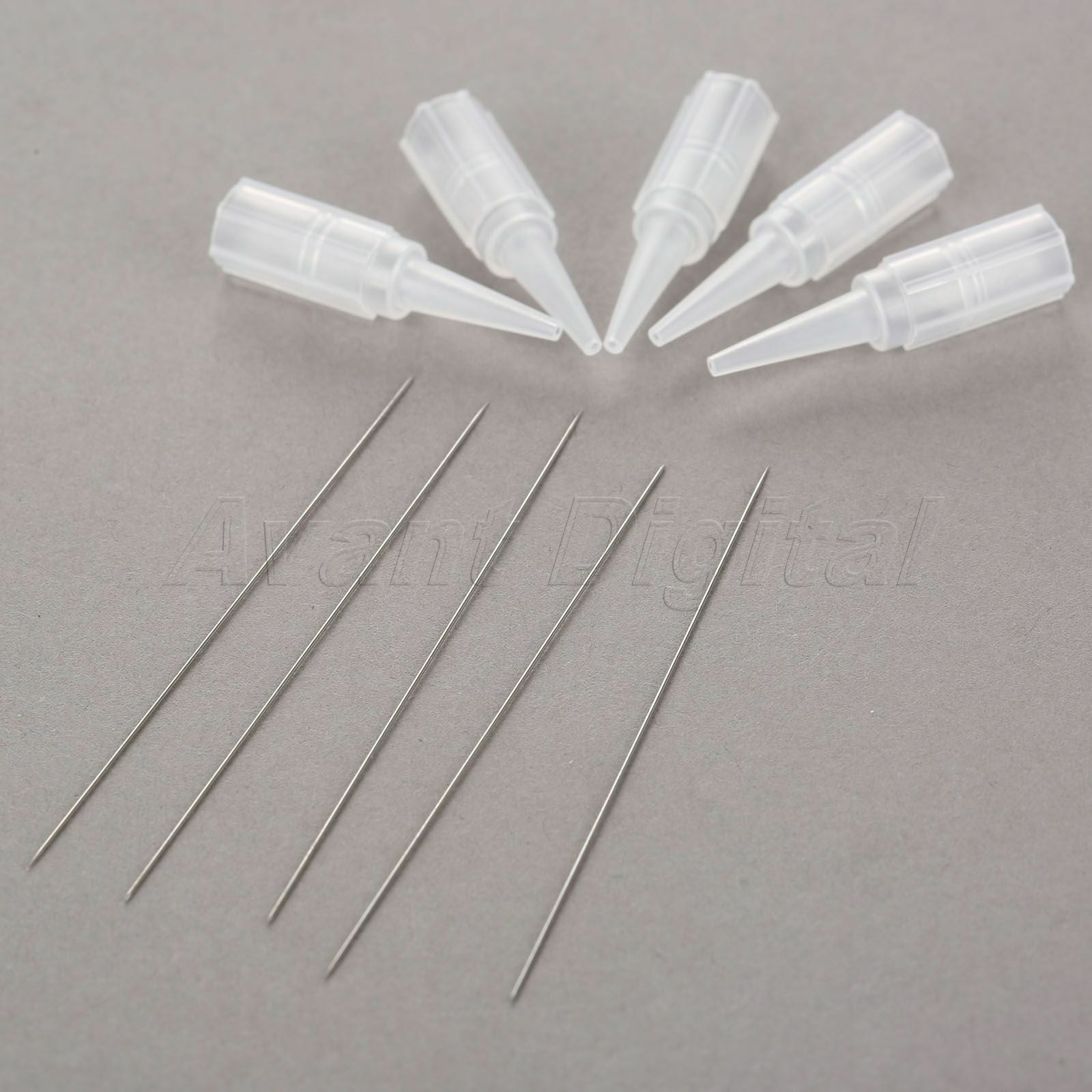 50pcs 0.4mm 1R Eyebrow Tattoo Training Needles 50pcs Round Mouth 1R Needle Tips
