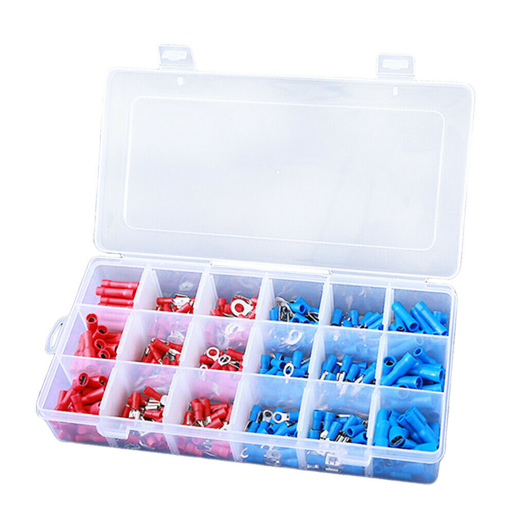 360 Pieces Intermediate Cold-press Wire Crimp Terminals Connector O type Set