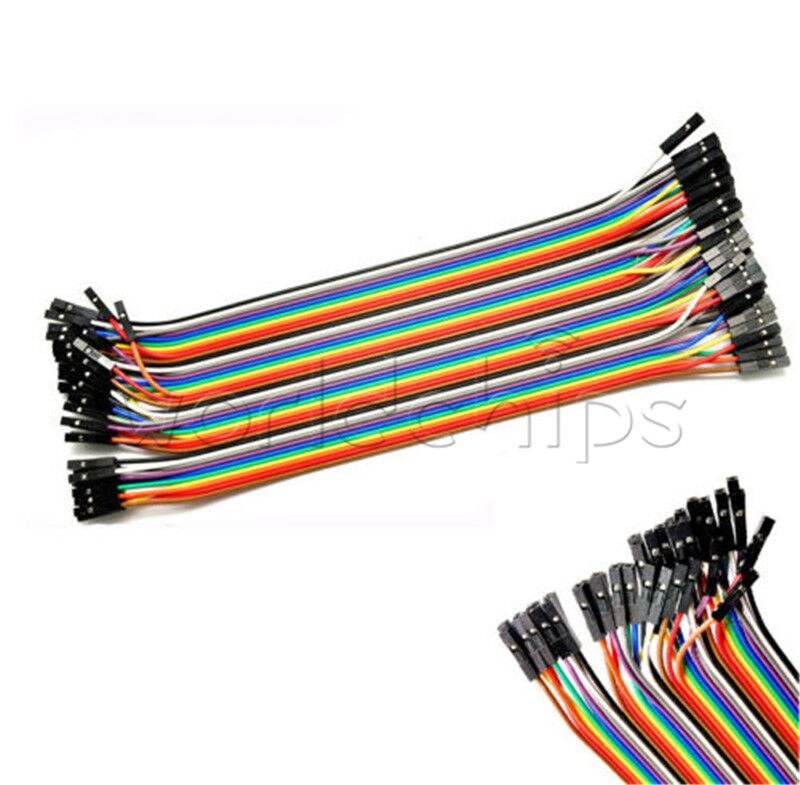 5X40P 200Pcs color dupont cable 2.54mm 1p-1p 20cm Female to Female For Arduino