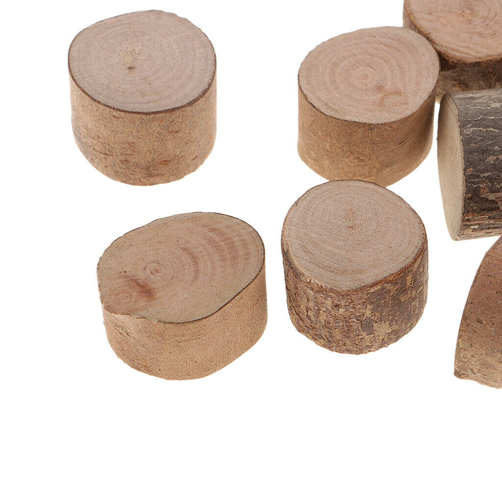 Natural Wooden Blocks Wooden Shapes, Mixed Size,30Pcs Unfinished Wood Blocks