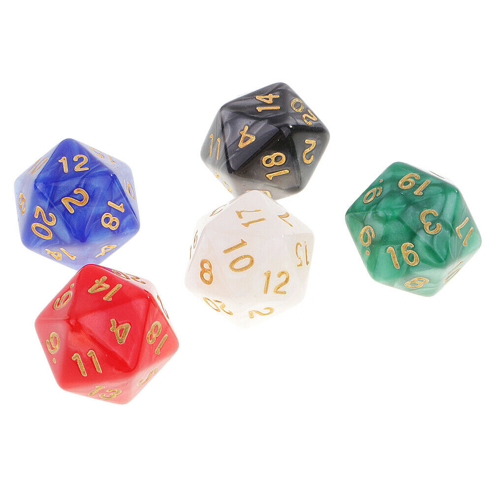 Set/50pcs Multi-sided D20 Dices for D&D RPG MTG Board Game Party Club Fun