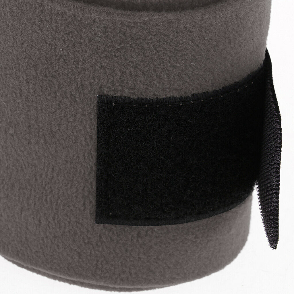 Horse Grooming Care Set Of 4 Fleece  Leg Wraps Equestrian Equip Supplies - Gray