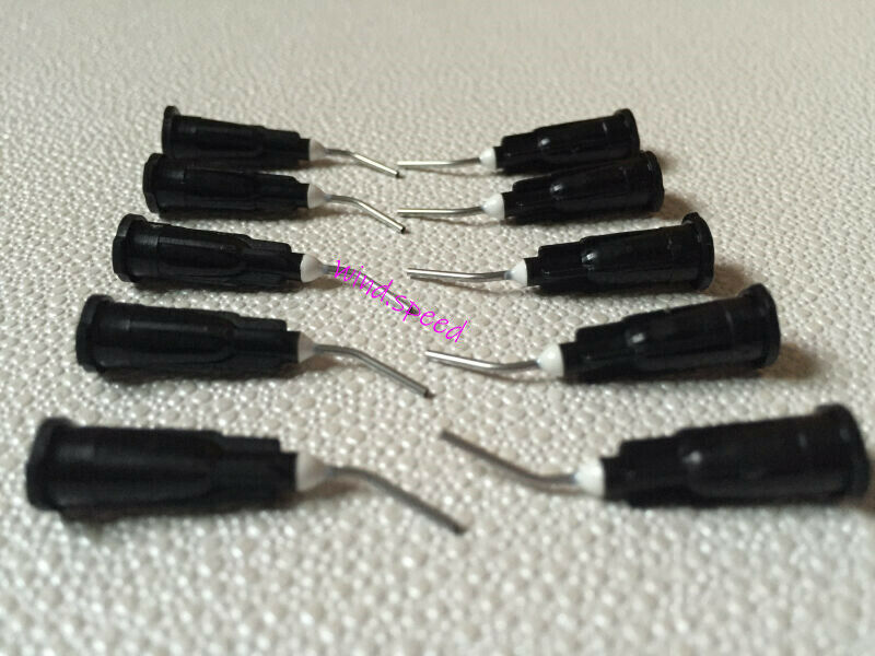 1000pcs Dental Flow Prebent Needle Irrigation tip Dispensing Syringe Tips 18G