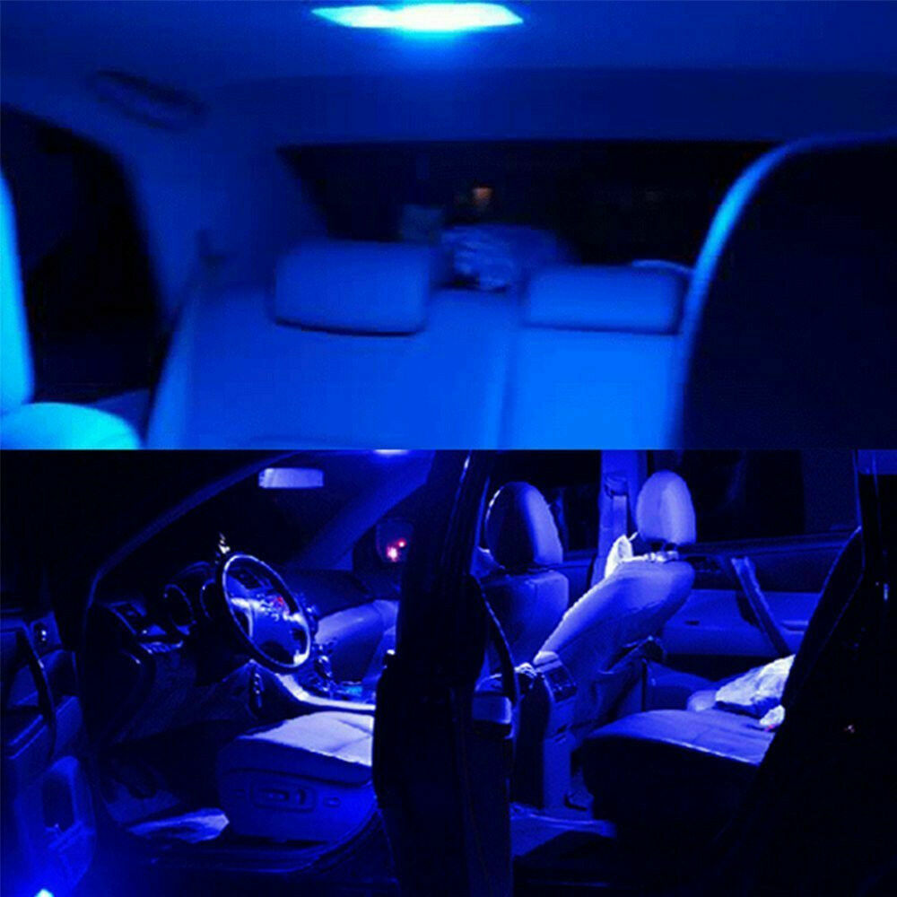 20x Ultra Blue T10 LED Bulbs Car Interior License Light 2825 192 194 5050 5 SMD