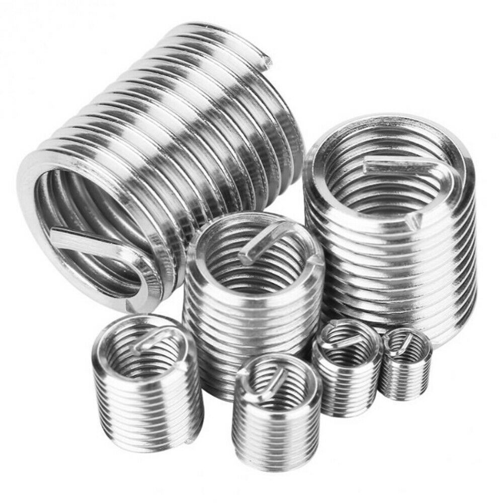 60Pcs M3 M4 M5 M6 M8 M10 M12 Stainless Steel Hardware Thread Insert Repair Kit