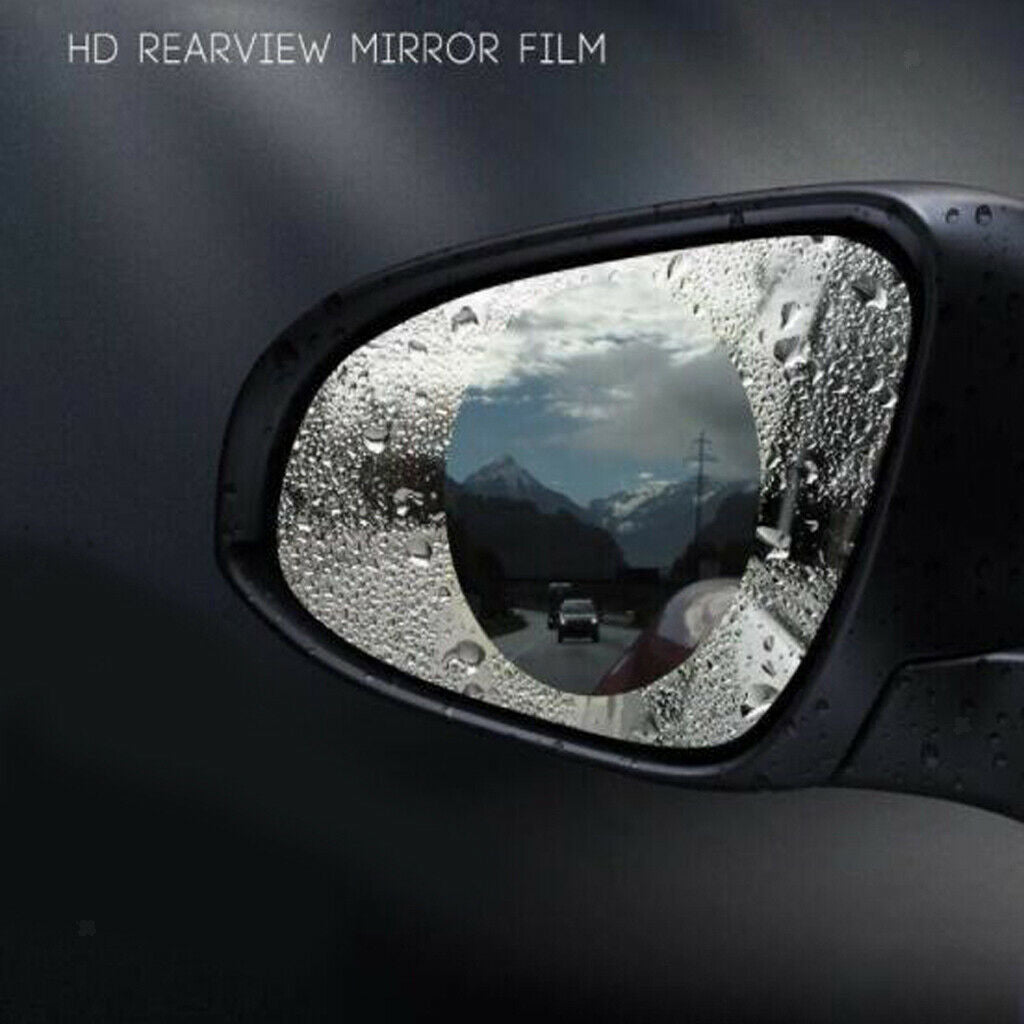 2PCS Oval Car Rearview Mirror Waterproof Anti Fog Rain Coating PET Film