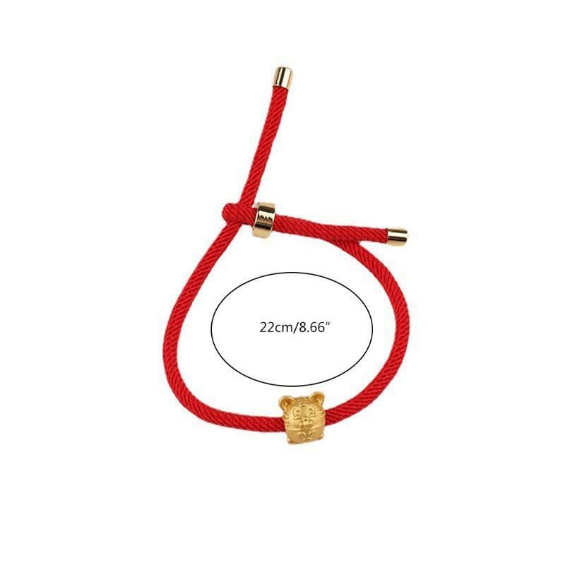 Tiger Animal Charm Bracelet Lucky Red Rope Bracelet Ladies New Year Jewelry Gift