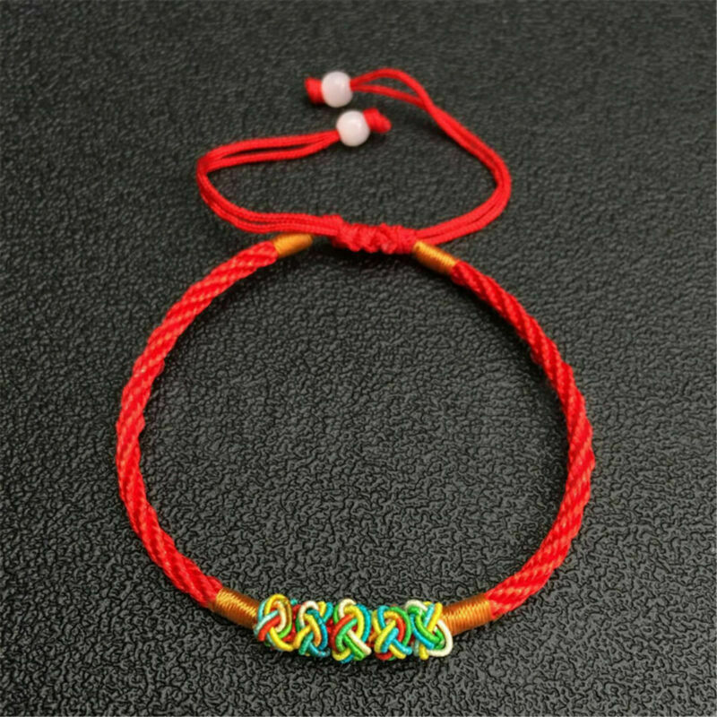 10pcs Red Colourful Chinese Lucky Red Thread Good Luck Rope Feng Shui Bracelet
