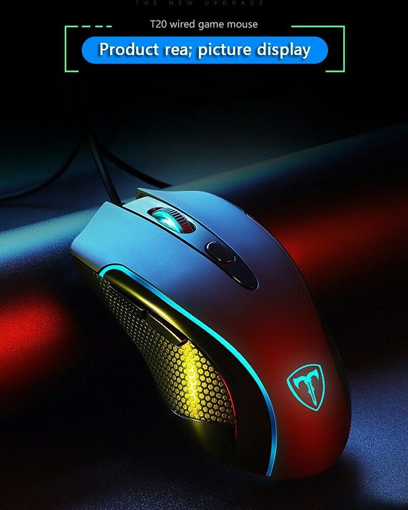 Professional Gaming Mouse RGB Laptop Mouse 4DPI Optical Colorful Light ET-T20 CA