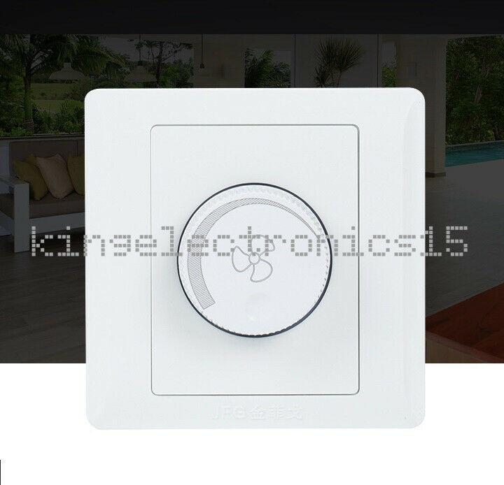 220V Adjustment Ceiling Fan Speed Control Switch Wall Button Dimmer Switch