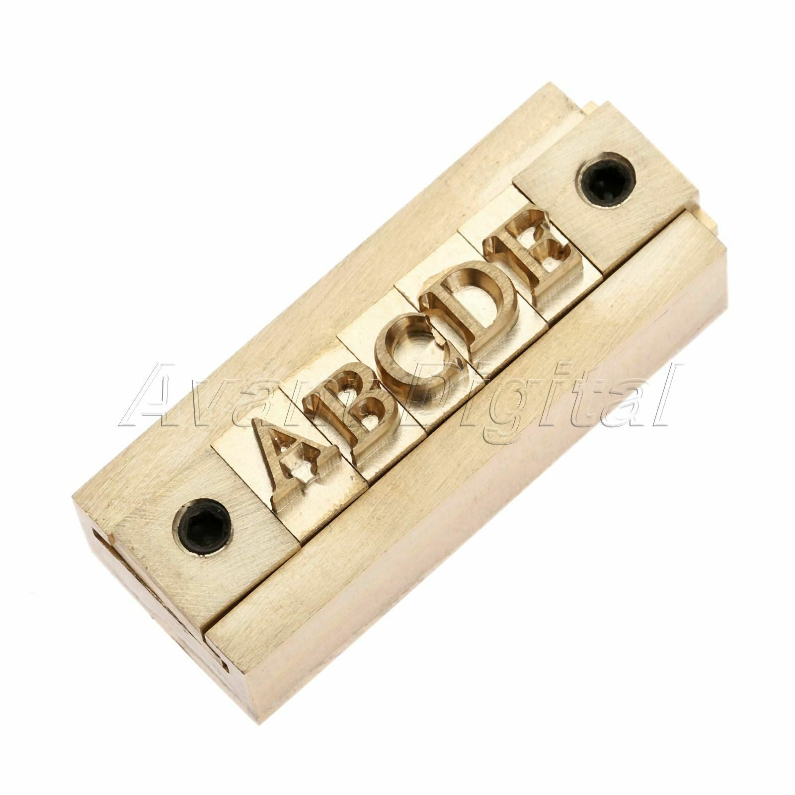 Brass Alphabet Letter Font Stamp T-Slot Fixture Holder Leather Craft Tool