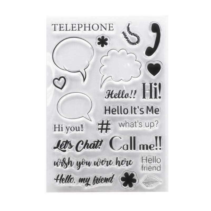 Beautiful Telephone Clear Silicone Stamper for DIY Christmas New Year Invitation