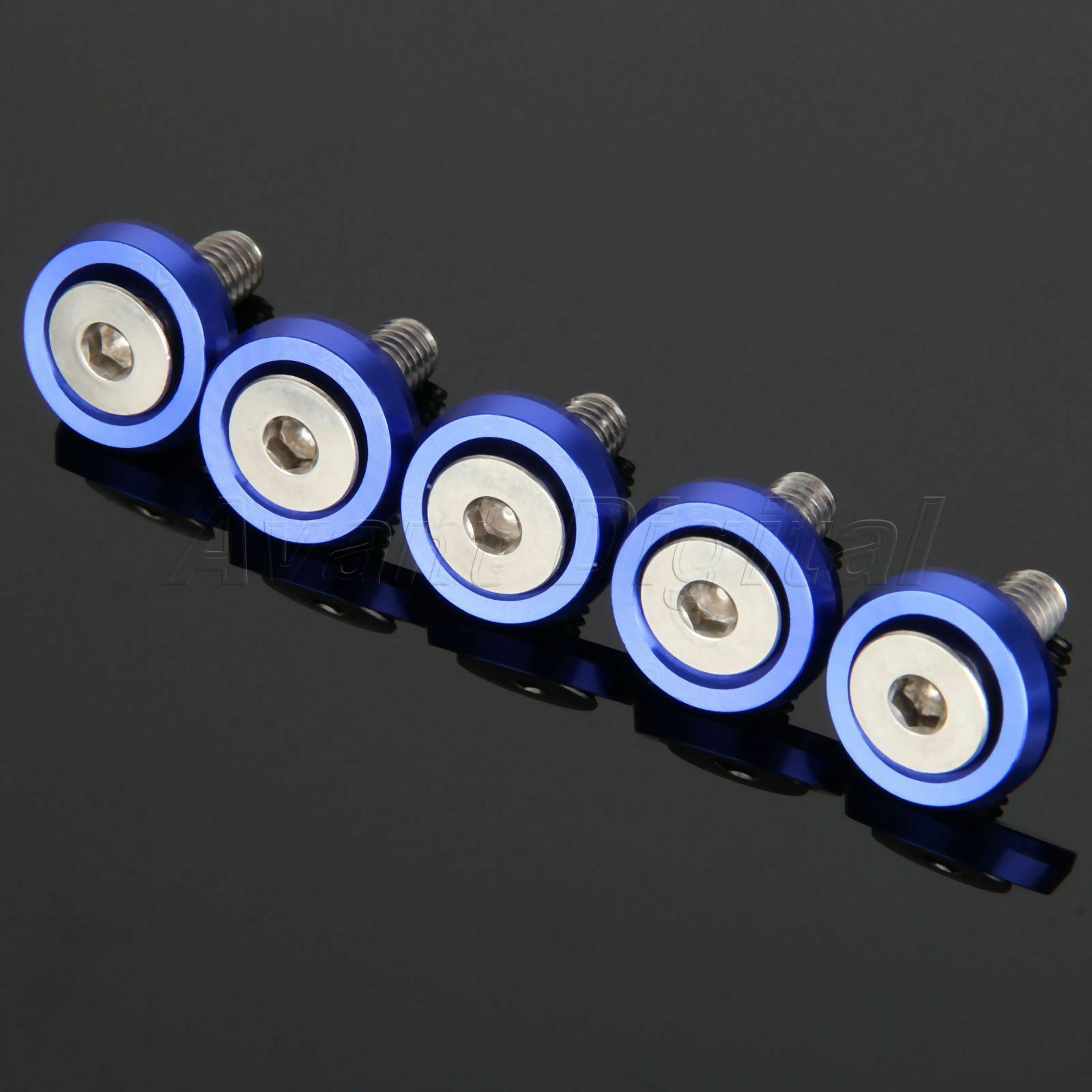 20Pcs Blue Billet Aluminum Fender Bumper Washer Bolt Engine Bay Screw Kit JDM