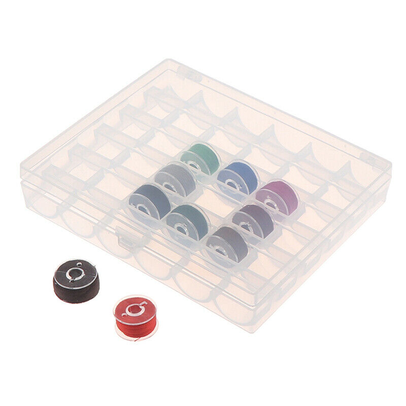 36 Spools Empty Bobbins Sewing Machine Bobbin Case Organizer Storage Plas.l8