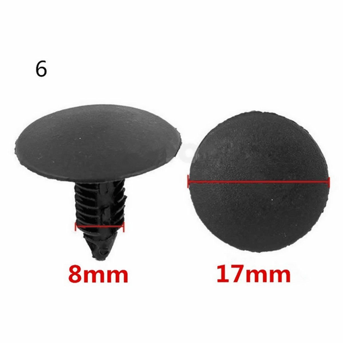 100Pcs 6 Models Car Door Mud Fender Repair Fastener Rivets Screws Push Pin Clips