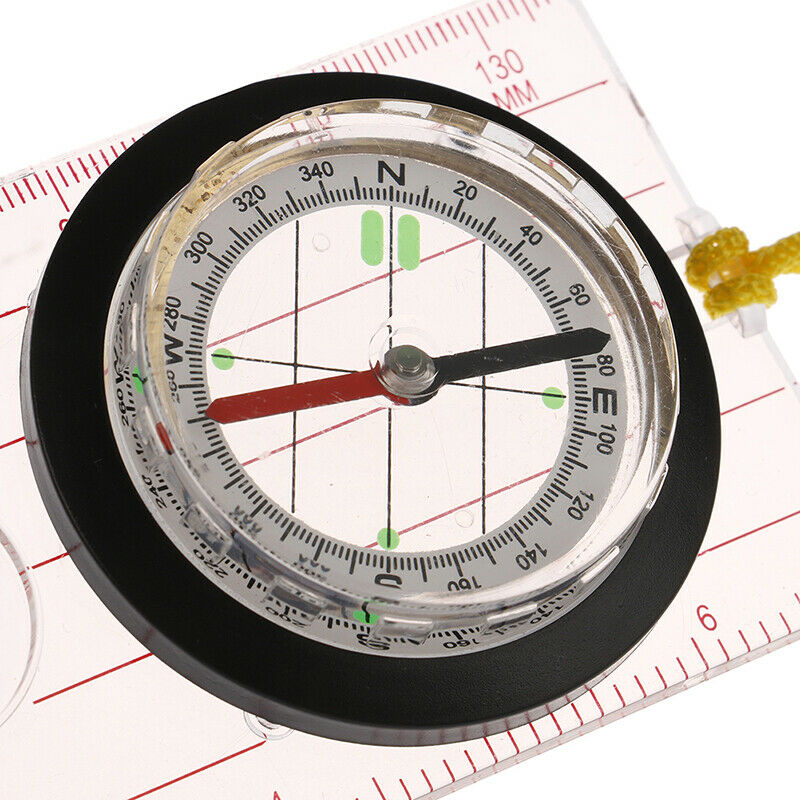 1pc Camping Compass Baseplate Ruler Map Scale Compass Race Hiking Compas*.l8