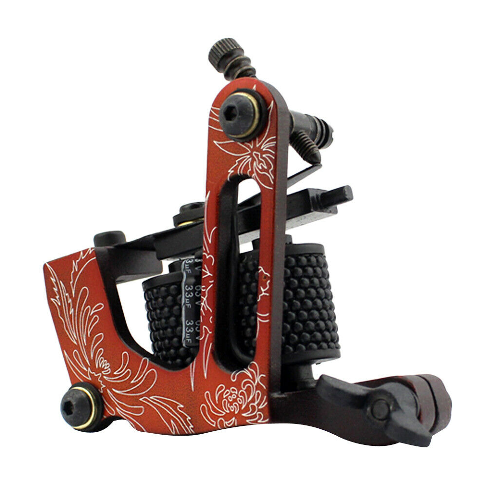 Aluminium Alloy 10 Wrap Coils Motor Tattoo Machine Gun for Liner Shader Orange