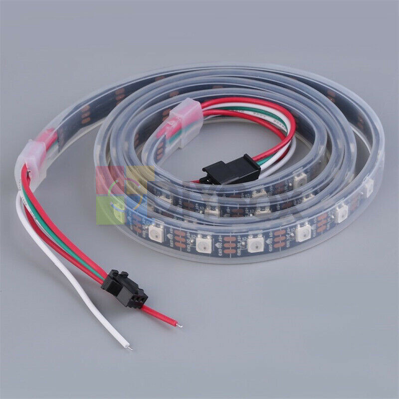 WS2812B 1M 60 5050 RGB LED Strip Leds 60LED Individual Addressable 5V Black PCB